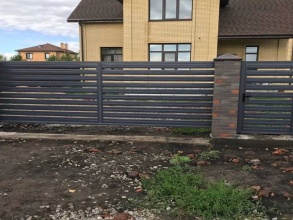 Забор жалюзи 72 метра фото в Больших Дворах