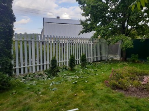 Забор из евроштакетника с забивными столбами 25 метров фото в Больших Дворах