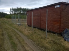 Забор из сетки рабицы в натяг 6 соток фото под ключ